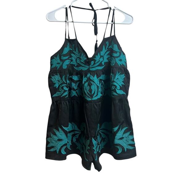 Free People Everblue Romper Black Blue XS - Picture 2 of 12